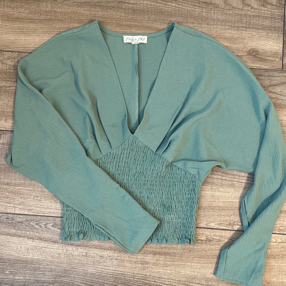 Plunge neck top